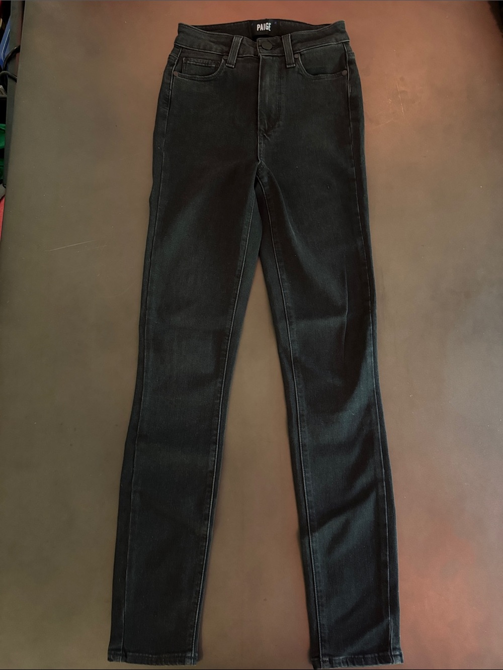 PAIGE Black High-Rise Skinny Jeans for Women